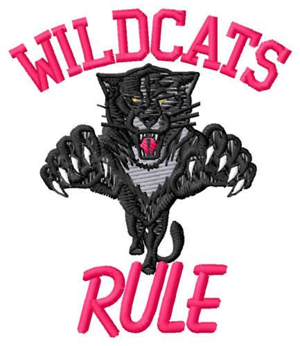 Wildcats Rule Machine Embroidery Design