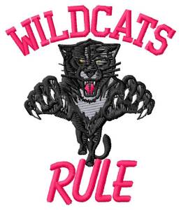 Picture of Wildcats Rule Machine Embroidery Design
