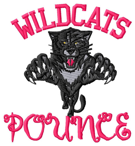 Wildcats Pounce Machine Embroidery Design