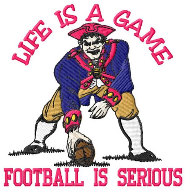 Picture of Football Is Serious Machine Embroidery Design