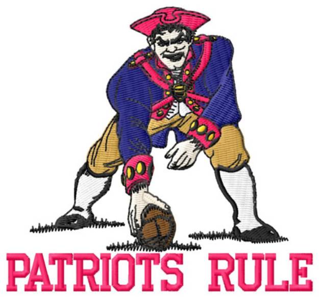 Picture of Patriots Rule Machine Embroidery Design