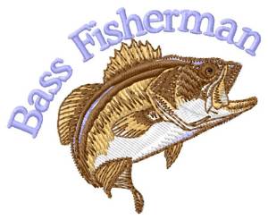 Picture of Bass Fisherman Machine Embroidery Design