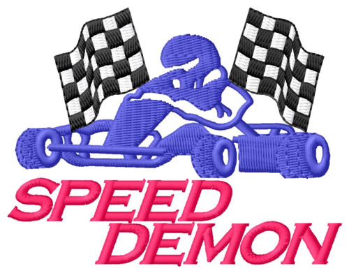 Speed Demon Machine Embroidery Design