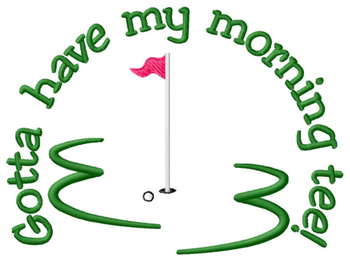 Morning Tee Machine Embroidery Design