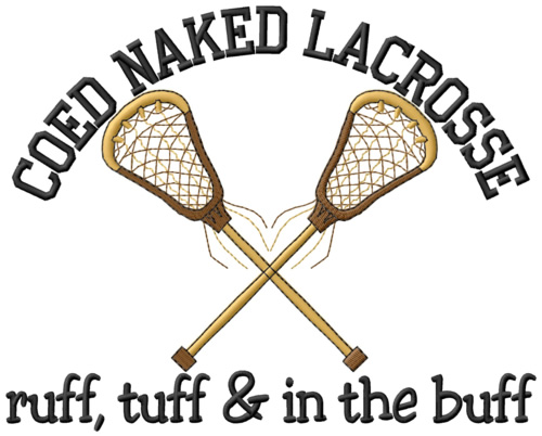 Naked Lacrosse Machine Embroidery Design