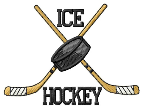Ice Hockey Machine Embroidery Design
