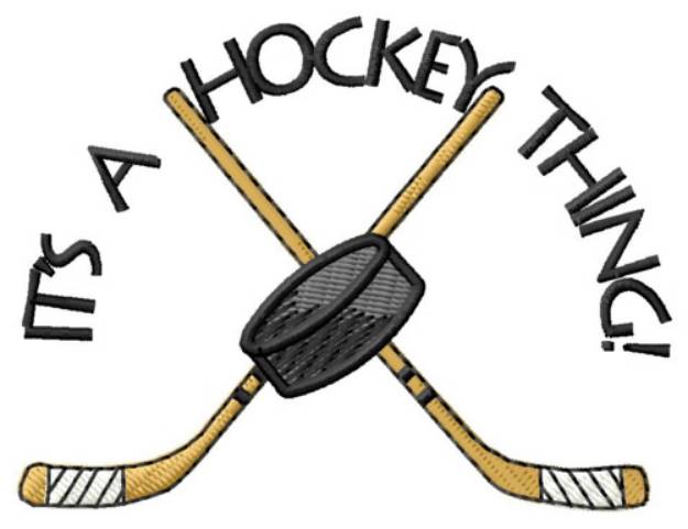 Picture of Hockey Thing Machine Embroidery Design