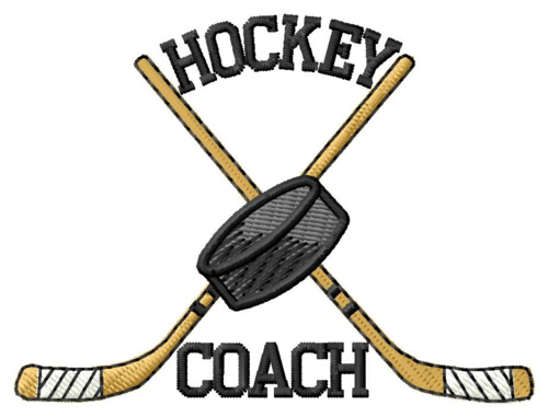Hockey Coach Machine Embroidery Design