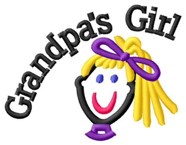Picture of Grandpas Girl Machine Embroidery Design