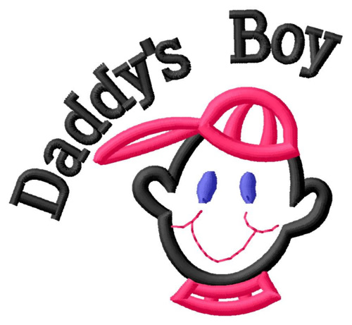 Daddys Boy Machine Embroidery Design