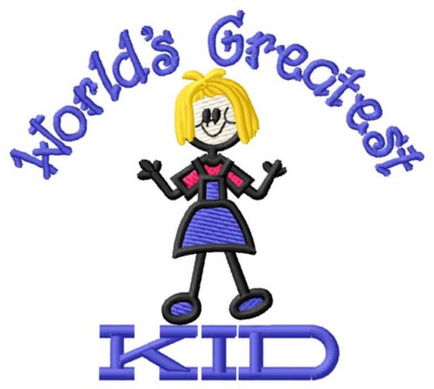 Picture of Worlds Greatest Kid Machine Embroidery Design