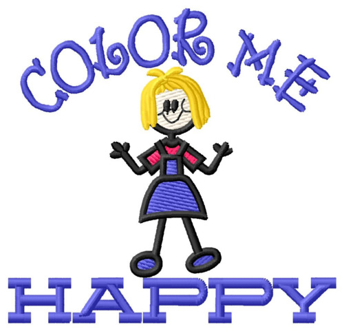 Color Me Happy Machine Embroidery Design