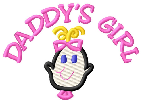 Daddys Girl Machine Embroidery Design