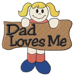 Picture of Dad Loves Me Machine Embroidery Design
