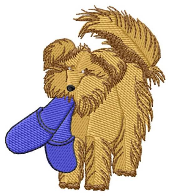 Picture of Puppy Toy Slippers Machine Embroidery Design