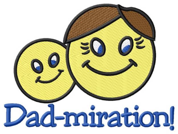 Picture of Dad-miration Machine Embroidery Design