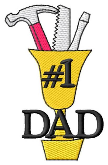 Picture of #1 Dad Machine Embroidery Design