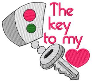 Picture of Key to My Heart Machine Embroidery Design