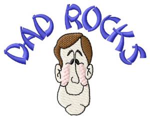 Picture of Dad Rocks Machine Embroidery Design