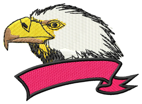 Eagle with Banner Machine Embroidery Design