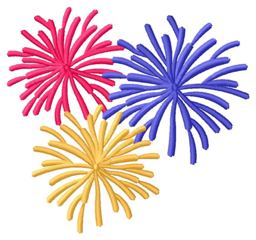 Fireworks Machine Embroidery Design