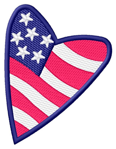 American Heart Machine Embroidery Design