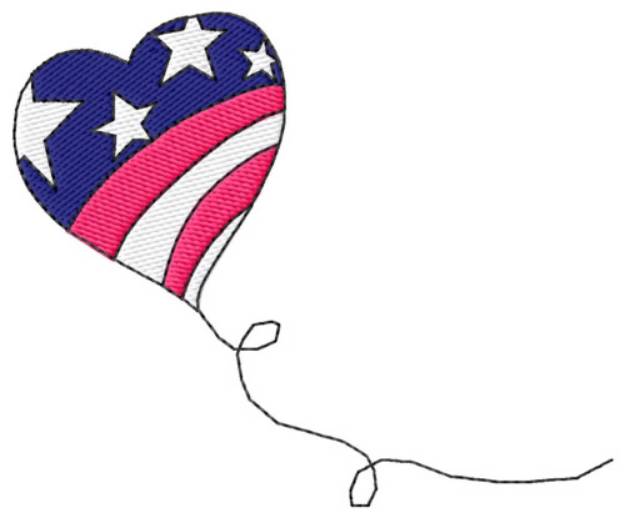Picture of Flag Balloon Machine Embroidery Design
