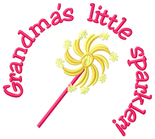 Grandmas Little Sparkler Machine Embroidery Design