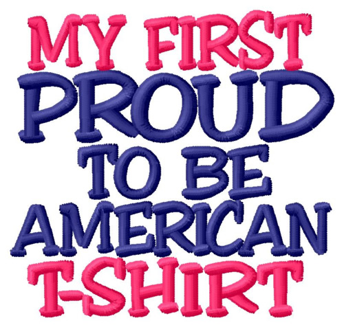 1st American T-Shirt Machine Embroidery Design