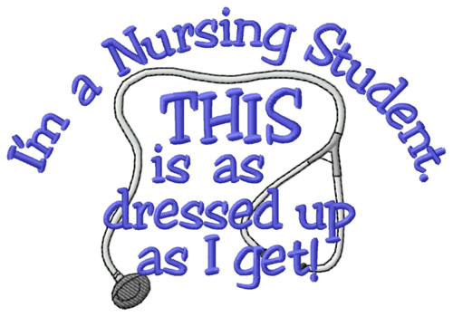 Dressed Up Nurse Machine Embroidery Design