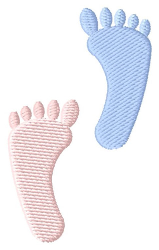 Baby Footprints Machine Embroidery Design
