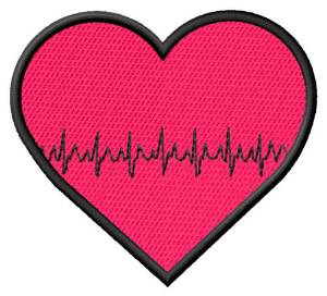 Picture of Heart with Beat Machine Embroidery Design