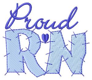 Picture of Proud Registered Nurse Machine Embroidery Design