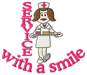Picture of Service with a Smile Machine Embroidery Design