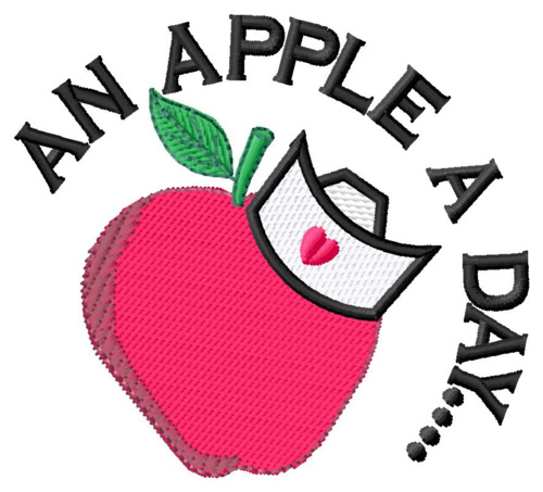 An Apple a Day Machine Embroidery Design