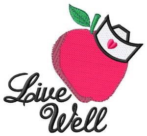 Picture of Live Well Machine Embroidery Design