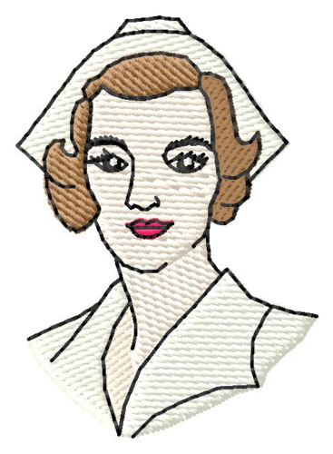 Nurse in Uniform Machine Embroidery Design