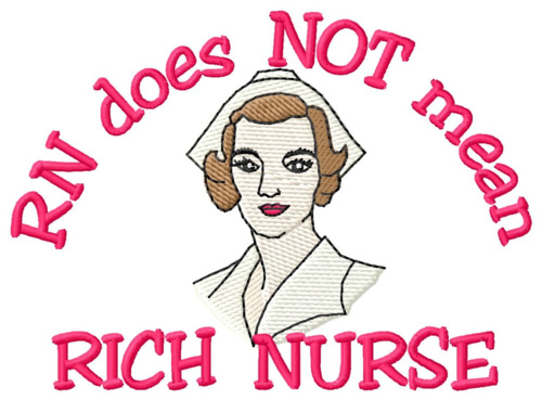 Rich Nurse Machine Embroidery Design
