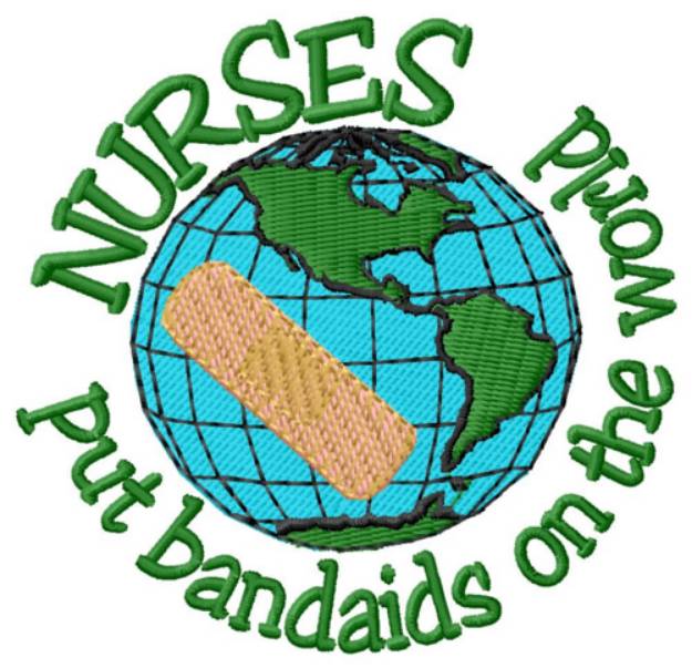 Picture of Bandaid on the World Machine Embroidery Design