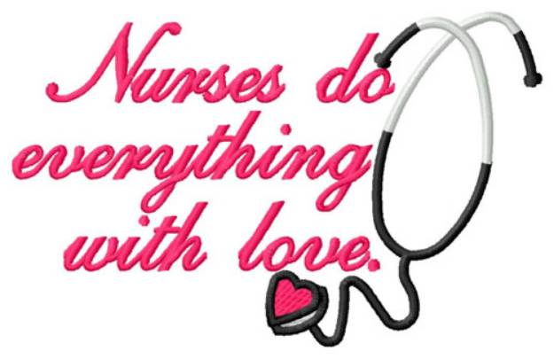 Picture of Stethoscope Love Machine Embroidery Design