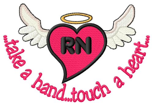 Registered Nurses Touch Machine Embroidery Design