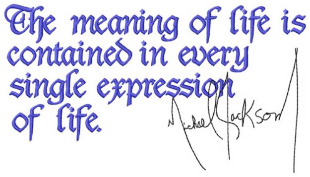 Picture of Meaning of Life Machine Embroidery Design