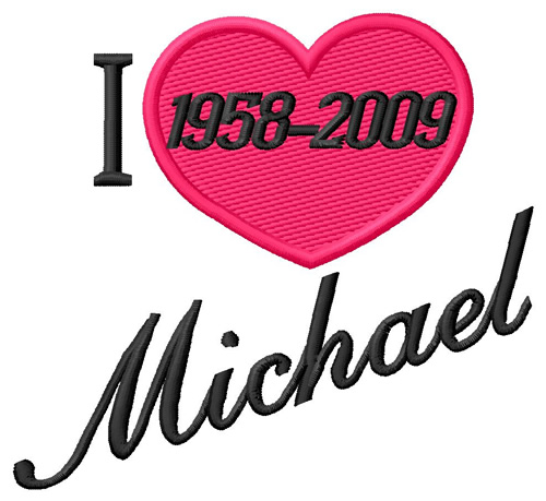 I Love Micheal Machine Embroidery Design