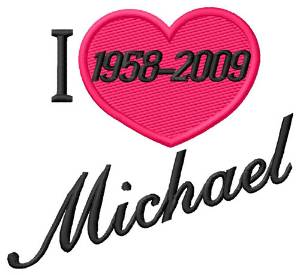 Picture of I Love Micheal Machine Embroidery Design