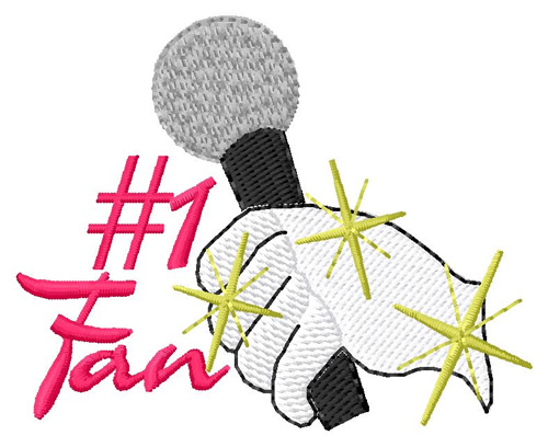 Number One Fan Machine Embroidery Design
