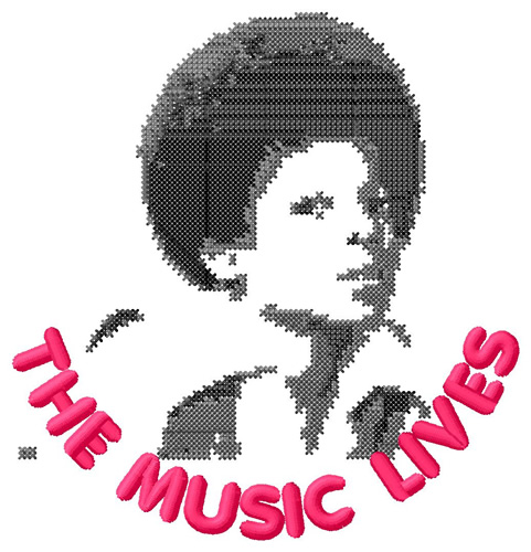 The Music Lives Machine Embroidery Design