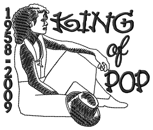King of Pop Machine Embroidery Design