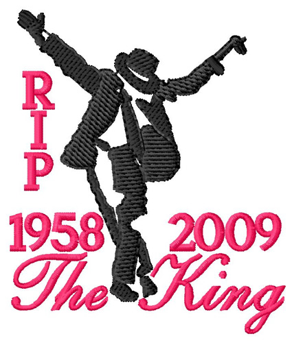 MJ The King Machine Embroidery Design