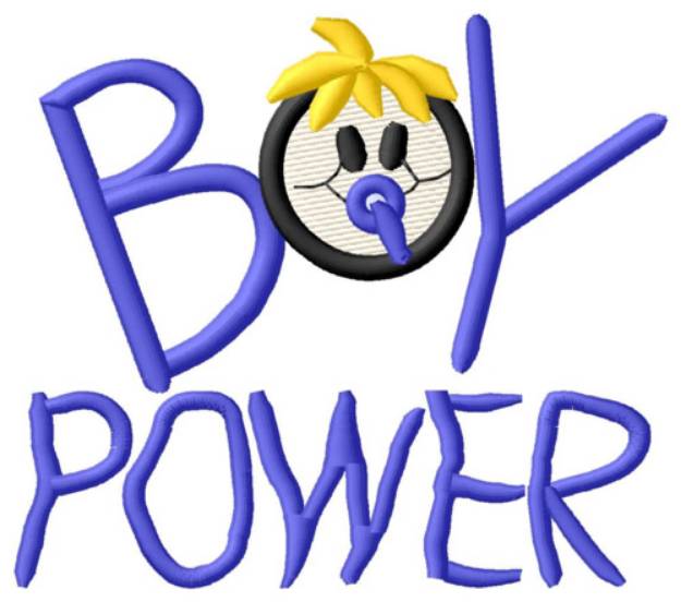 Picture of Boy Power Machine Embroidery Design