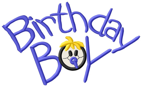 Birthday Boy Machine Embroidery Design